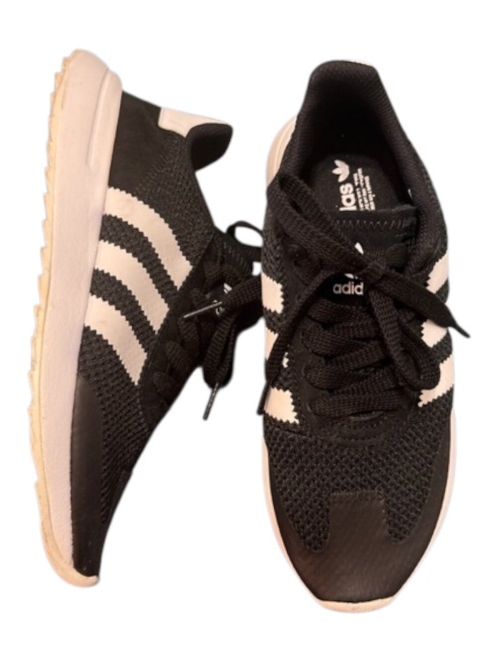 Adidas Flashrunner Mesh Trainer Sneakers Women's Size 6 Black and White BB5323